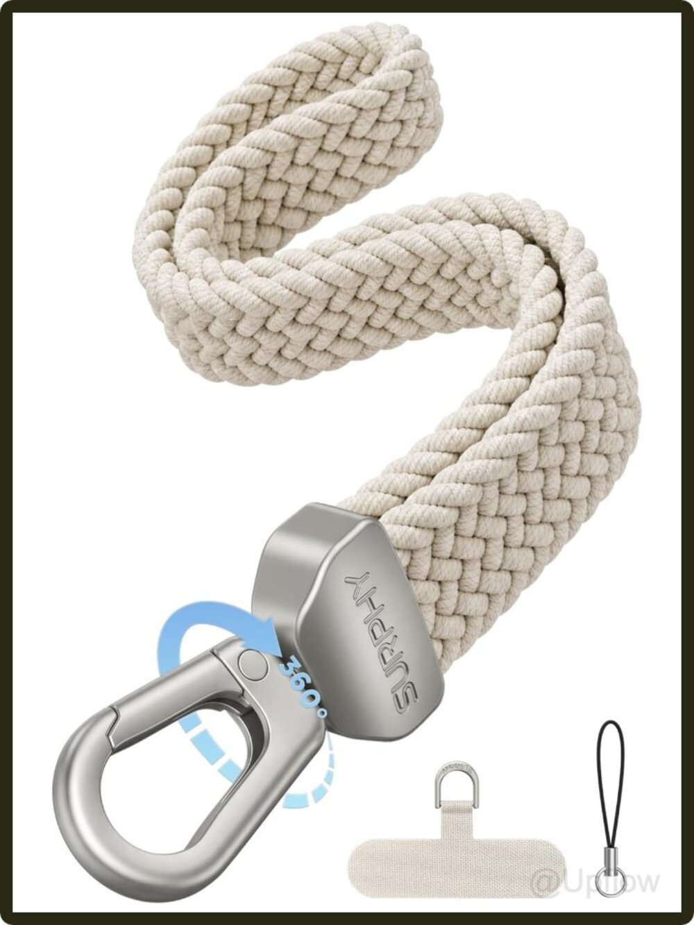 Phone Wrist Strap Lanyard Braided Elastic Anti-Drop Keychain Wristlet Swivel
